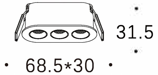 Mono LED zápustné svítidlo Ra>90 6Bílá2700K