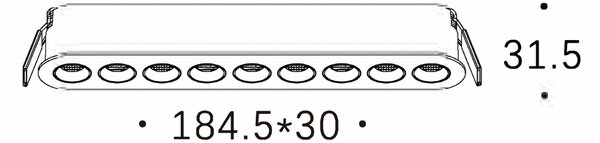 Mono LED zápustné svítidlo Ra>90 6Bílá2700K