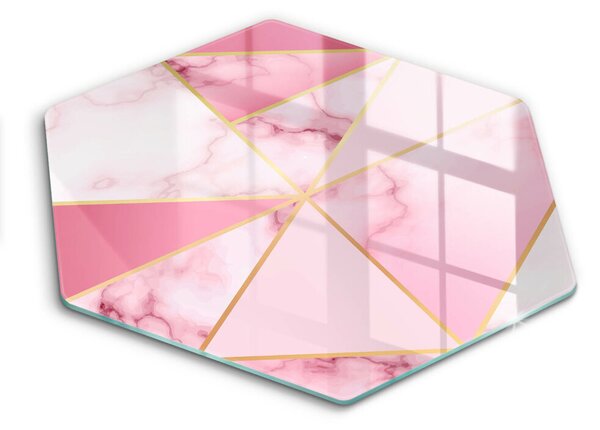 Skleněná deska do kuchyně Geometrický mramor