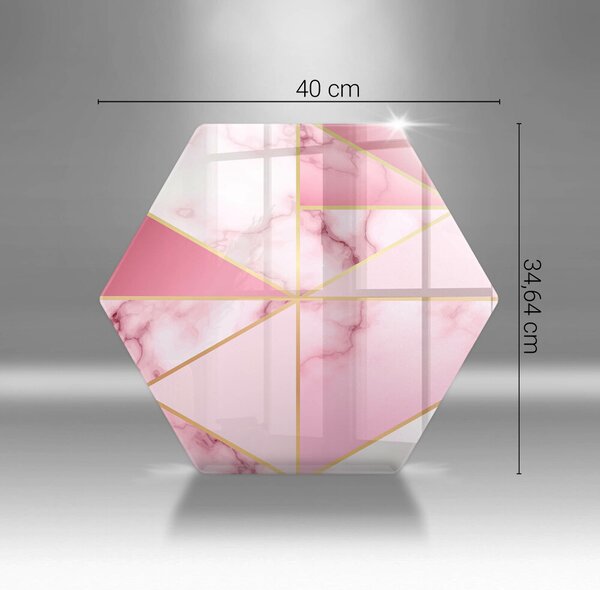 Skleněná deska do kuchyně Geometrický mramor