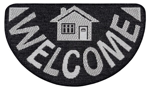 Antracitově šedá rohožka Hanse Home Weave Big Welcome, 50 x 80 cm