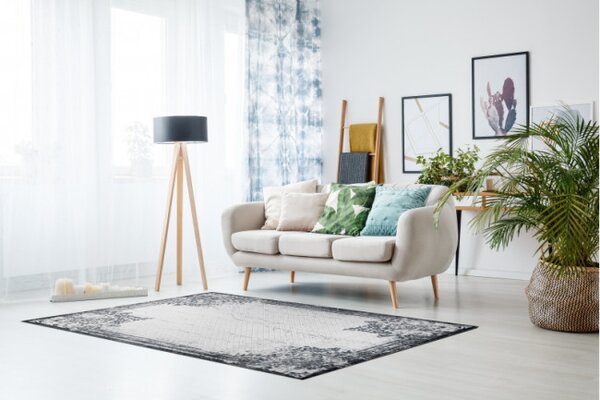 Koberec AKRYL VALS 0A039A C53 47 sloní kost / šedý