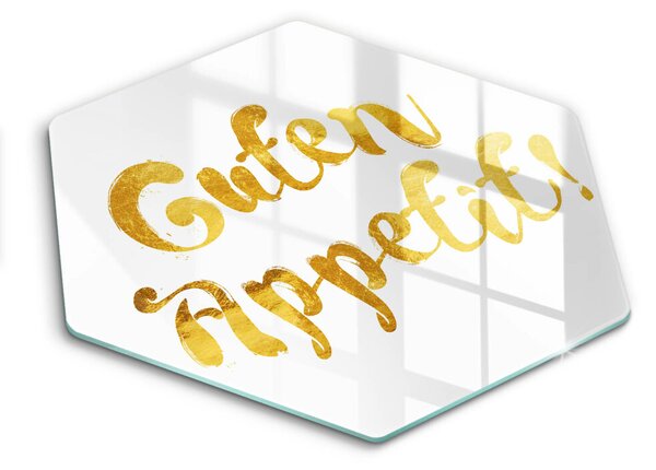 Skleněná krájecí deska Nápis guten appetit!