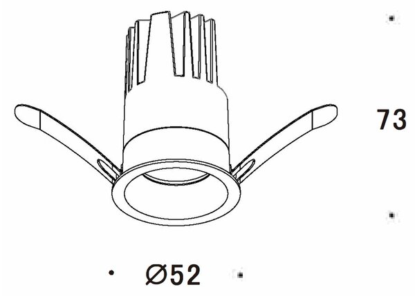 Oculus S LED zápustné svítidlo Ra>90 Černá2700KON/OFF