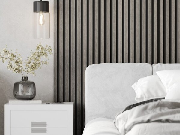 Mexen Lam-B, akustické stěnové lamely 275 × 30 cm, HDF deska 4 mm, technická dýha, dub stříbřitý, S100-275307-3015-007