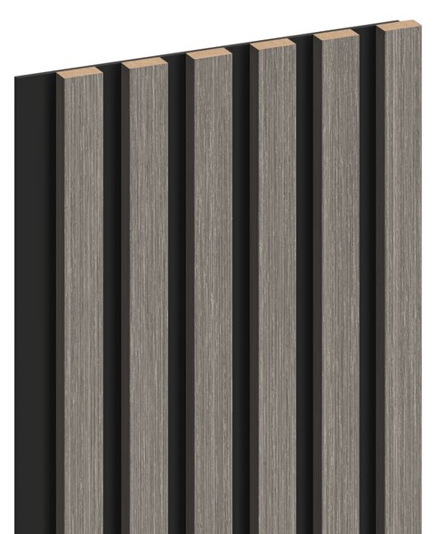 Mexen Lam-B, akustické stěnové lamely 275 × 30 cm, HDF deska 4 mm, technická dýha, dub stříbřitý, S100-275307-3015-007