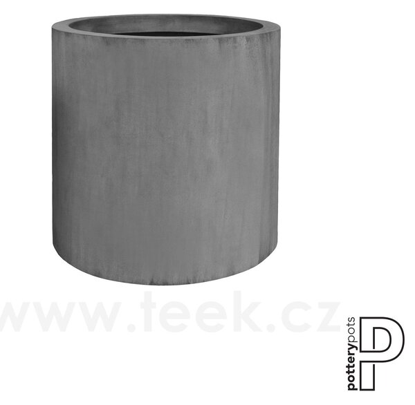 Pottery Pots Venkovní květináč kulatý Jumbo Max L, Grey (barva šedá), kolekce Natural, kompozit Fiberstone, průměr 90 cm x v 90 cm, objem cca 560 l