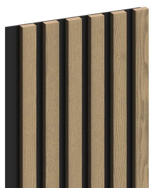 Mexen Lam-B, akustické stěnové lamely 275 × 30 cm, HDF deska 4 mm, technická dýha, dub ušlechtilý, S100-275307-3015-004