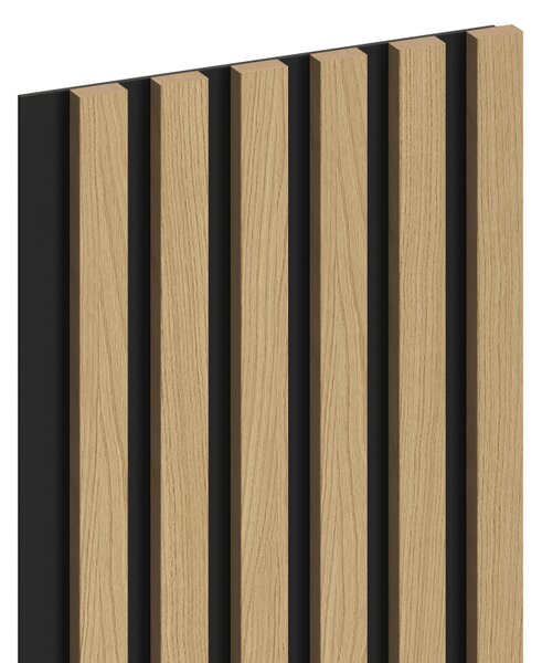 Mexen Lam-B, akustické stěnové lamely 275 × 30 cm, HDF deska 4 mm, technická dýha, dub zlatavý, 275307-3015-003