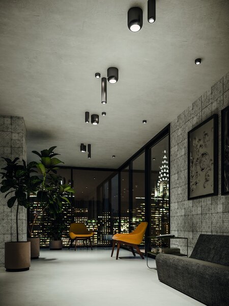 Axolight Urban Mini G, bílé stropní svítidlo, 9W LED 3000K stmívatelné, výška 31,5cm