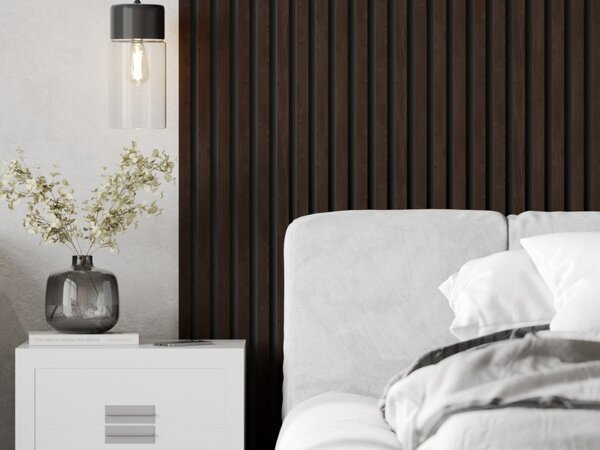 Mexen Lam-B, akustické stěnové lamely 275 × 30 cm, HDF deska 4 mm, technická dýha, eben hnědý, S100-275307-3015-022