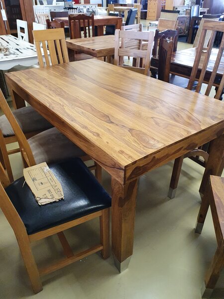 Sob nábytek - Jídelní stůl z palisandru 140x80 s kovovými nohami Margao - F0ORS-101