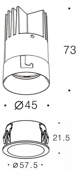 Orvo S LED zápustné svítidlo Ra>90 Bílá3000KON/OFF