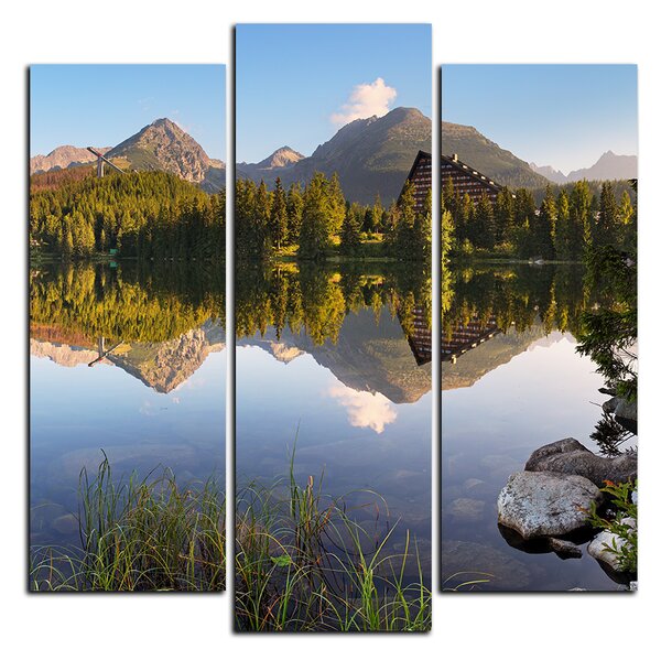 Obraz na plátně - Štrbské pleso - čtverec 3158C (75x75 cm)