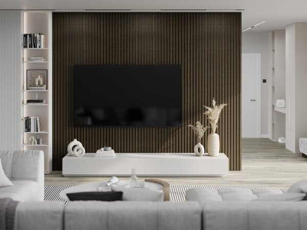 Mexen Lam-B, akustické stěnové lamely 275 × 30 cm, HDF deska 4 mm, technická dýha, eben královský, S100-275307-3015-020