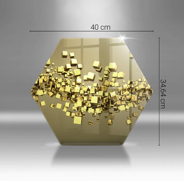 Skleněná deska do kuchyně Abstraktní 3d geometrie