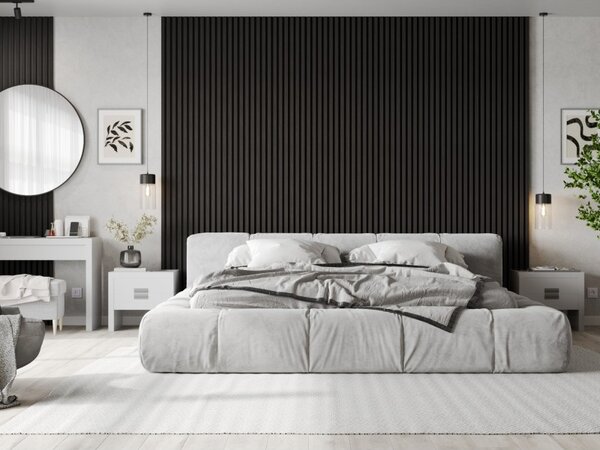 Mexen Lam-B, akustické stěnové lamely 275 × 30 cm, HDF deska 4 mm, technická dýha, eben černý, S100-275307-3015-023