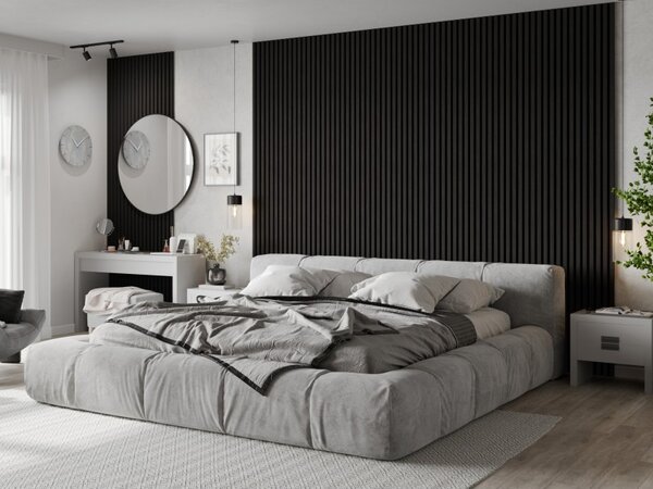 Mexen Lam-B, akustické stěnové lamely 275 × 30 cm, HDF deska 4 mm, technická dýha, eben černý, S100-275307-3015-023