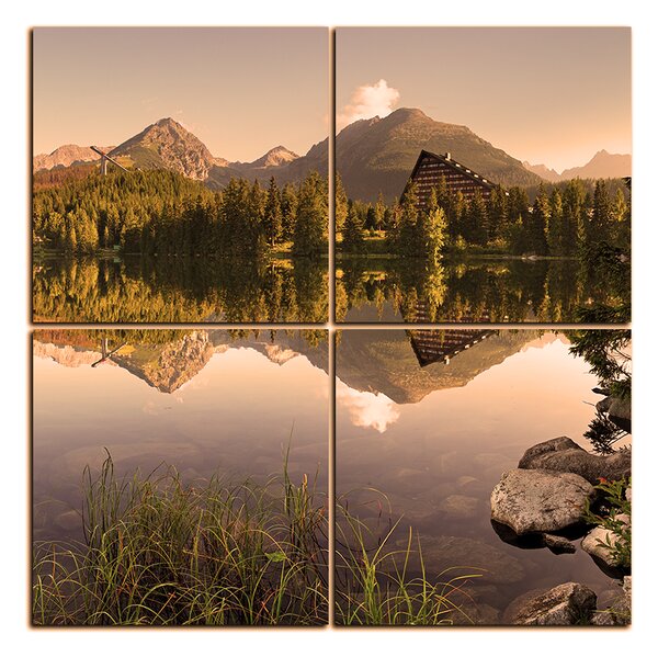 Obraz na plátně - Štrbské pleso - čtverec 3158FE (60x60 cm)