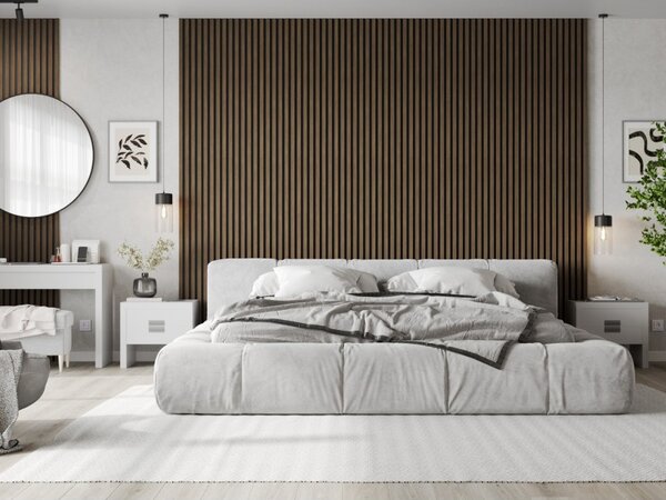 Mexen Lam-B, akustické stěnové lamely 275 × 30 cm, HDF deska 4 mm, technická dýha, ořech kakaový, S100-275307-3015-018