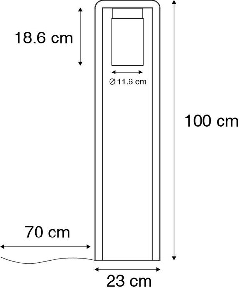 Moderní venkovní stojací lampa černá IP44 - Jarra Balanco