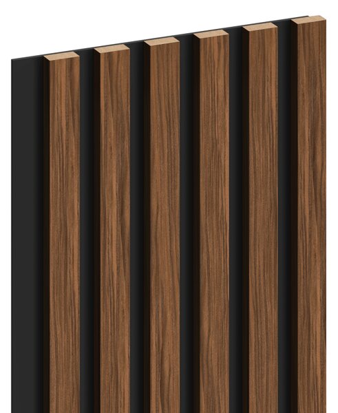 Mexen Lam-B, akustické stěnové lamely 275 × 30 cm, HDF deska 4 mm, technická dýha, mahagon rubínový, S100-275307-3015-013
