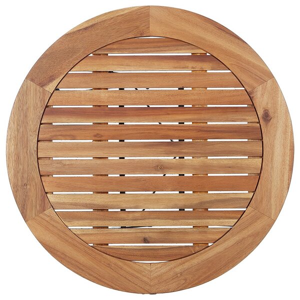 PARKLIFE Stůl kulatý 75 cm - hnědá/černá