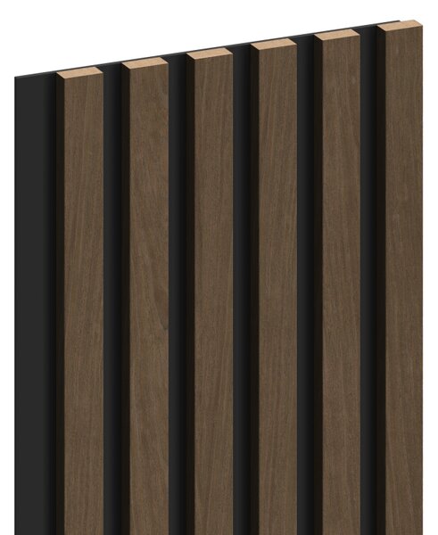 Mexen Lam-B, akustické stěnové lamely 275 × 30 cm, HDF deska 4 mm, technická dýha, ořech espresso, S100-275307-3015-019