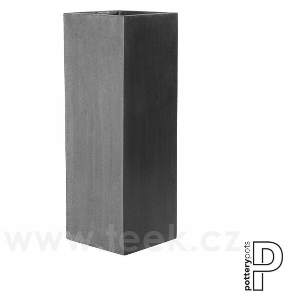 Pottery Pots Venkovní květináč obdélníkový Yang, Grey (barva šedá), kolekce Natural, kompozit Fiberstone, d 35 cm x š 35 cm x v 100 cm, objem cca 117 l
