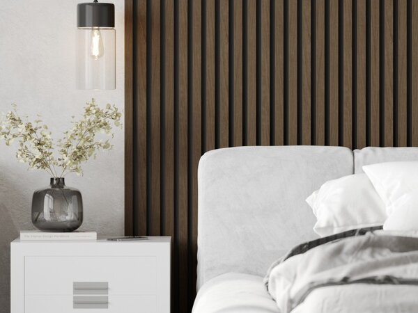 Mexen Lam-B, akustické stěnové lamely 275 × 30 cm, HDF deska 4 mm, technická dýha, ořech espresso, S100-275307-3015-019