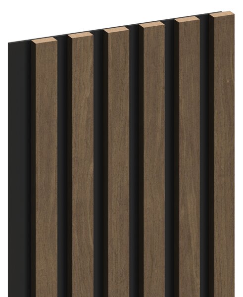Mexen Lam-B, akustické stěnové lamely 275 × 30 cm, HDF deska 4 mm, technická dýha, ořech kakaový, S100-275307-3015-018
