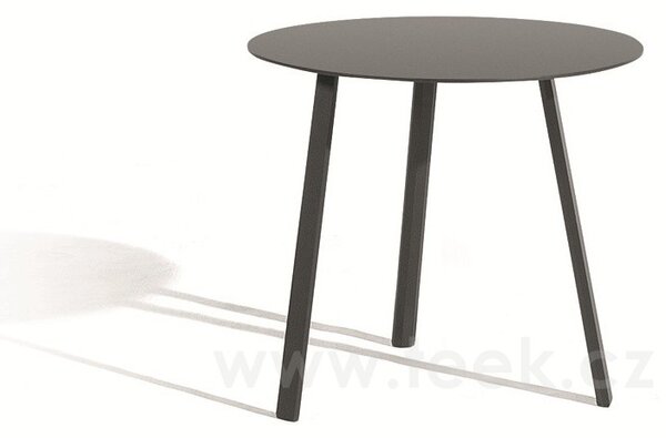 Diphano Hliníkový odkládací stolek 60 cm vysoký Easy-Fit, Diphano, kulatý 60x56,5 cm, rám hliník barva šedočerná (lava), deska hliník barva šedočerná (lava)