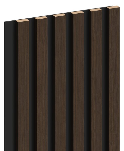 Mexen Lam-B, akustické stěnové lamely 275 × 30 cm, HDF deska 4 mm, technická dýha, ořech palisandrový, S100-275307-3015-021