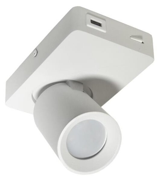 Nástěnné bodové svítidlo TAFT 1xGU10/30W/230V USB bílá