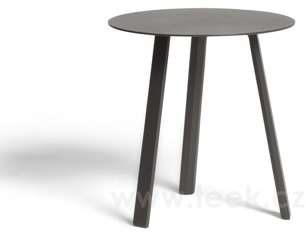 Diphano Hliníkový odkládací stolek 42 cm vyšší Easy-Fit, Diphano, kulatý 42x44 cm, rám hliník barva šedočerná (lava), deska hliník barva šedočerná (lava)