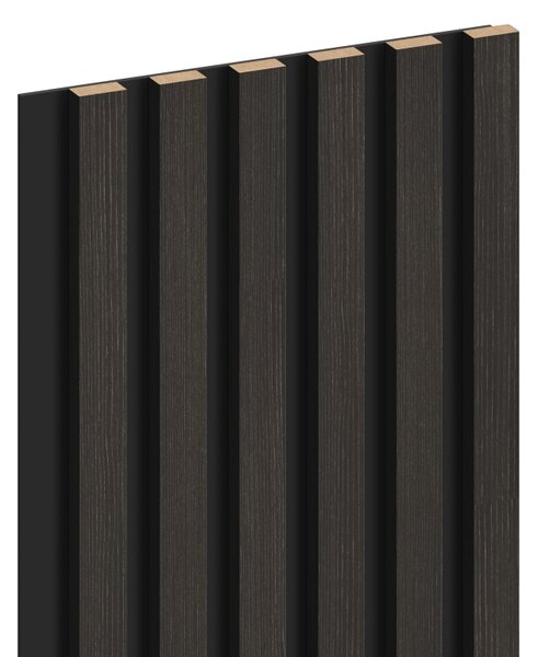 Mexen Lam-B, akustické stěnové lamely 275 × 30 cm, HDF deska 4 mm, technická dýha, ořech stříbřitý, S100-275307-3015-009