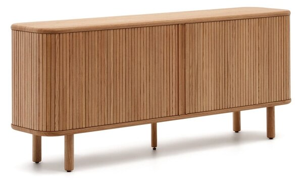 Komoda v dekoru jasanu s posuvnými dveřmi v přírodní barvě 180x75,5x40 cm Mailen – Kave Home