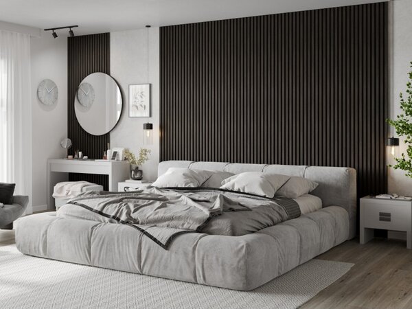 Mexen Lam-B, akustické stěnové lamely 275 × 30 cm, HDF deska 4 mm, technická dýha, ořech stříbřitý, S100-275307-3015-009