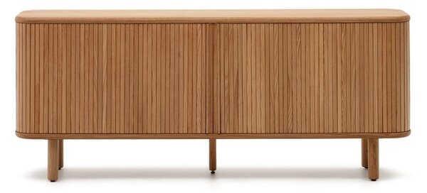 Komoda v dekoru jasanu s posuvnými dveřmi v přírodní barvě 180x75,5x40 cm Mailen – Kave Home