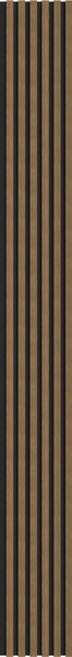 Mexen Lam-B, akustické stěnové lamely 275 × 30 cm, HDF deska 4 mm, technická dýha, ořech přírodní, S100-275307-3015-016