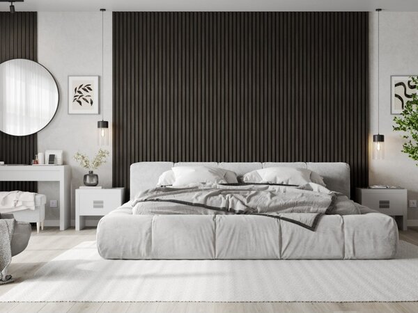 Mexen Lam-B, akustické stěnové lamely 275 × 30 cm, HDF deska 4 mm, technická dýha, ořech stříbřitý, S100-275307-3015-009