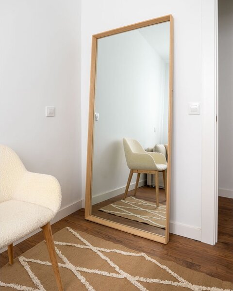 Nástěnné zrcadlo 80x180 cm Nerina Natural – Kave Home