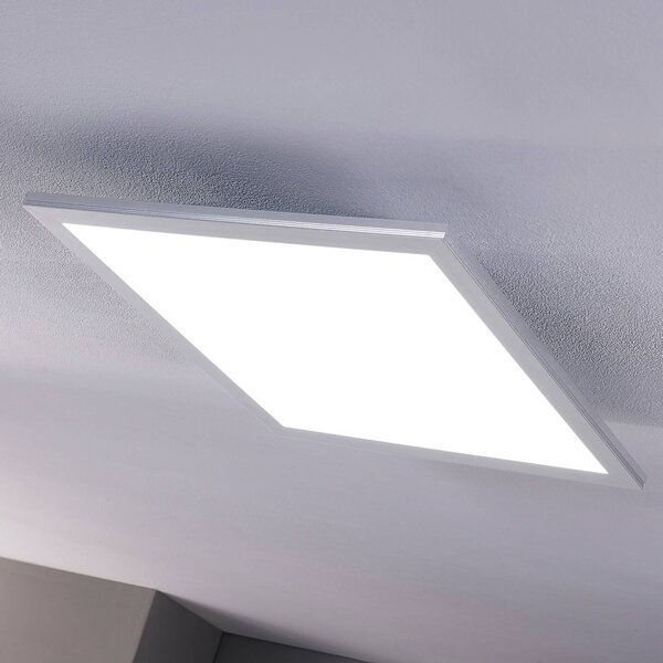 Lindby LED panel Livel, sada 2 kusů, 40 cm x cm, dálkové ovládání, stmívatelný, Hliník / šedá / zinek, Kuchyň, Plast, Moderní