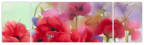 Obraz vlčích máků (170x50 cm)