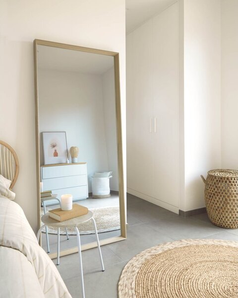 Nástěnné zrcadlo 80x180 cm Nerina Natural – Kave Home