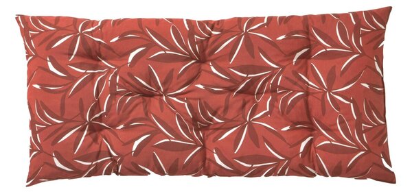 Dlouhý polštář na sezení s potiskem listů terakota 60x120 cm