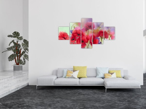 Obraz vlčích máků (125x70 cm)