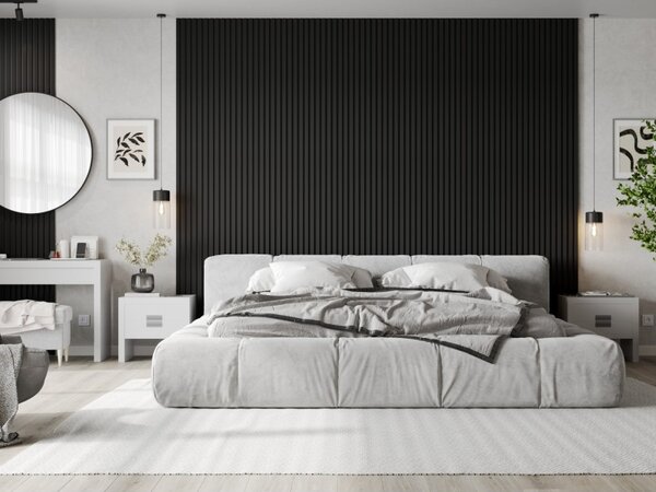 Mexen Lam-F, akustické stěnové lamely 275 × 31,5 cm, filc 6 mm, černá matná, S105-275317-2812-053