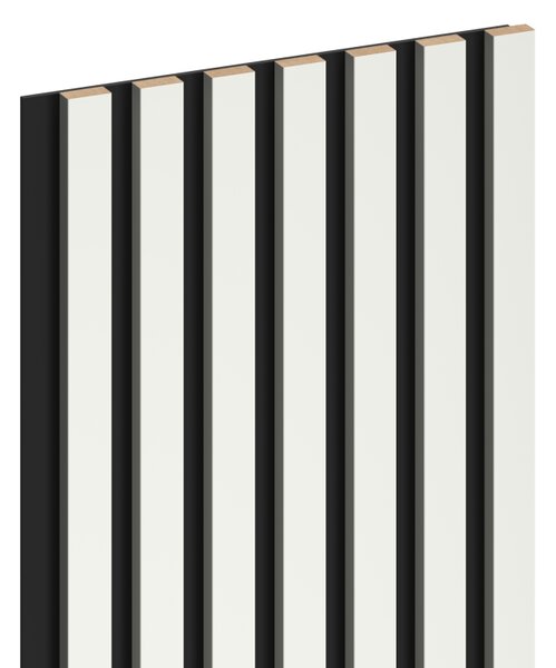 Mexen Lam-B, stěnové lamely 275 × 31,5 cm, HDF deska 4 mm, bílá matná, S100-275317-2812-051