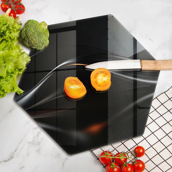 Skleněné krájecí prkénko Abstraktní 3d design